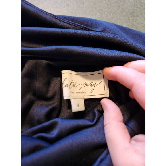 Katie May Gwyneth blue One Shoulder Cut Out Formal Maxi Dress Size 4 - Picture 3 of 5